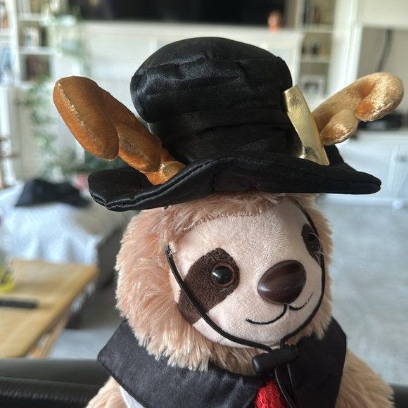 Pet pilgrim hat, and rhinestone tie with collar - Picture 3 of 6